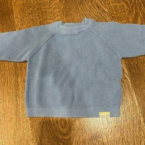 Zara blue waffle sweater size 12-18m